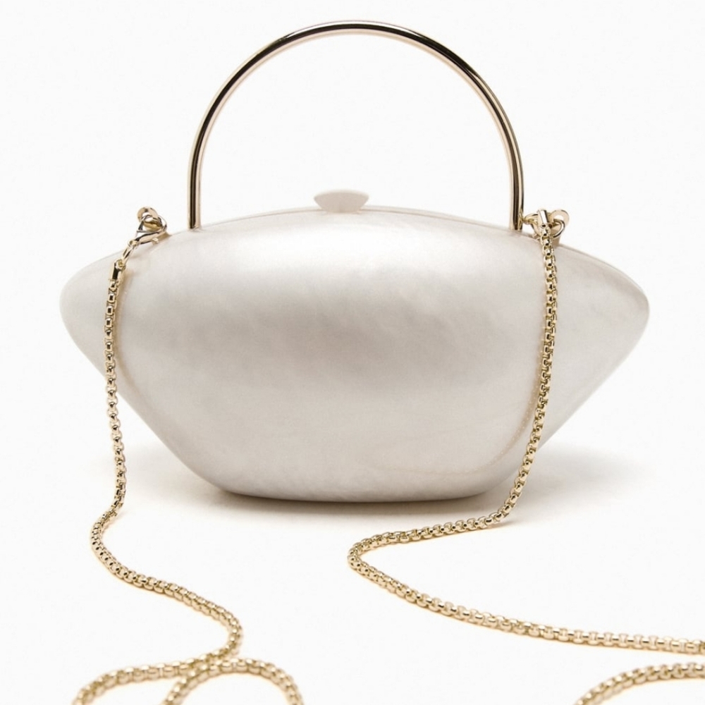 Zara Pearl Minaudiere Bag